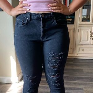 Mudd vintage black flex stretch skinny jeans